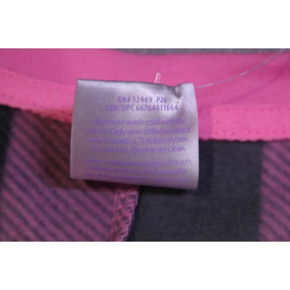 Secret Treasures Pink Gray Plaid Fleece Pajamas Size Medium 8 10 VTG Footless 1 - Picture 11 of 11